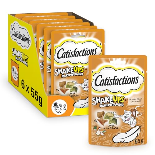 Catisfactions Snack für Katzen, Shake Ups Multivitamins Hofleckereien, 6 Packungen à 55 g von Catisfactions