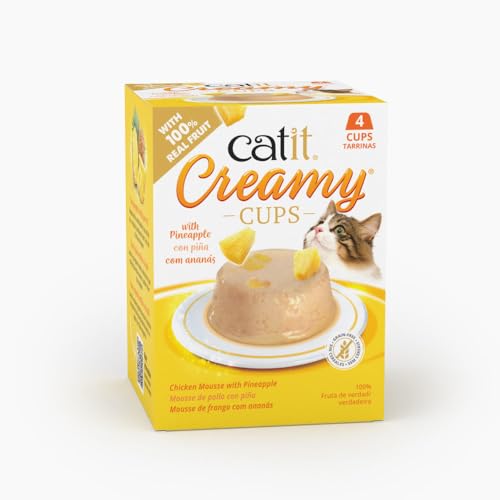 Ca Creamy Cups, Huhn mit Ananas, 4 x 25 g von Catit