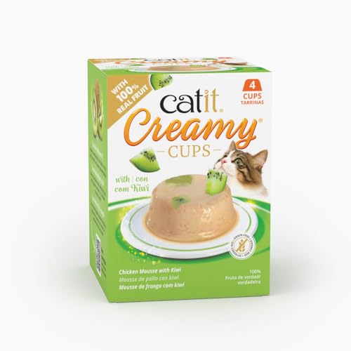 Ca Creamy Cups, Huhn mit Kiwi, 4 x 25 g von Catit