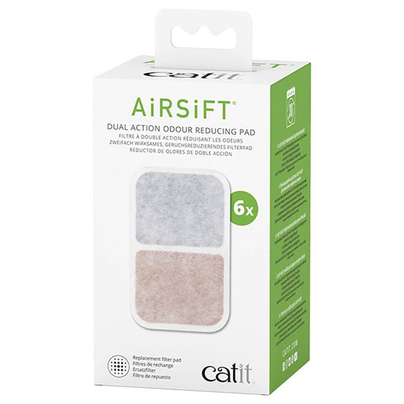 Catit Airsift Dual Action Geruchsreduzierendes Pad - 6 Stück von Catit