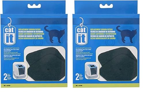 Catit Aktivkohlefilter für die Catit Katzentoiletten mit Abdeckung, 4er Pack von Catit