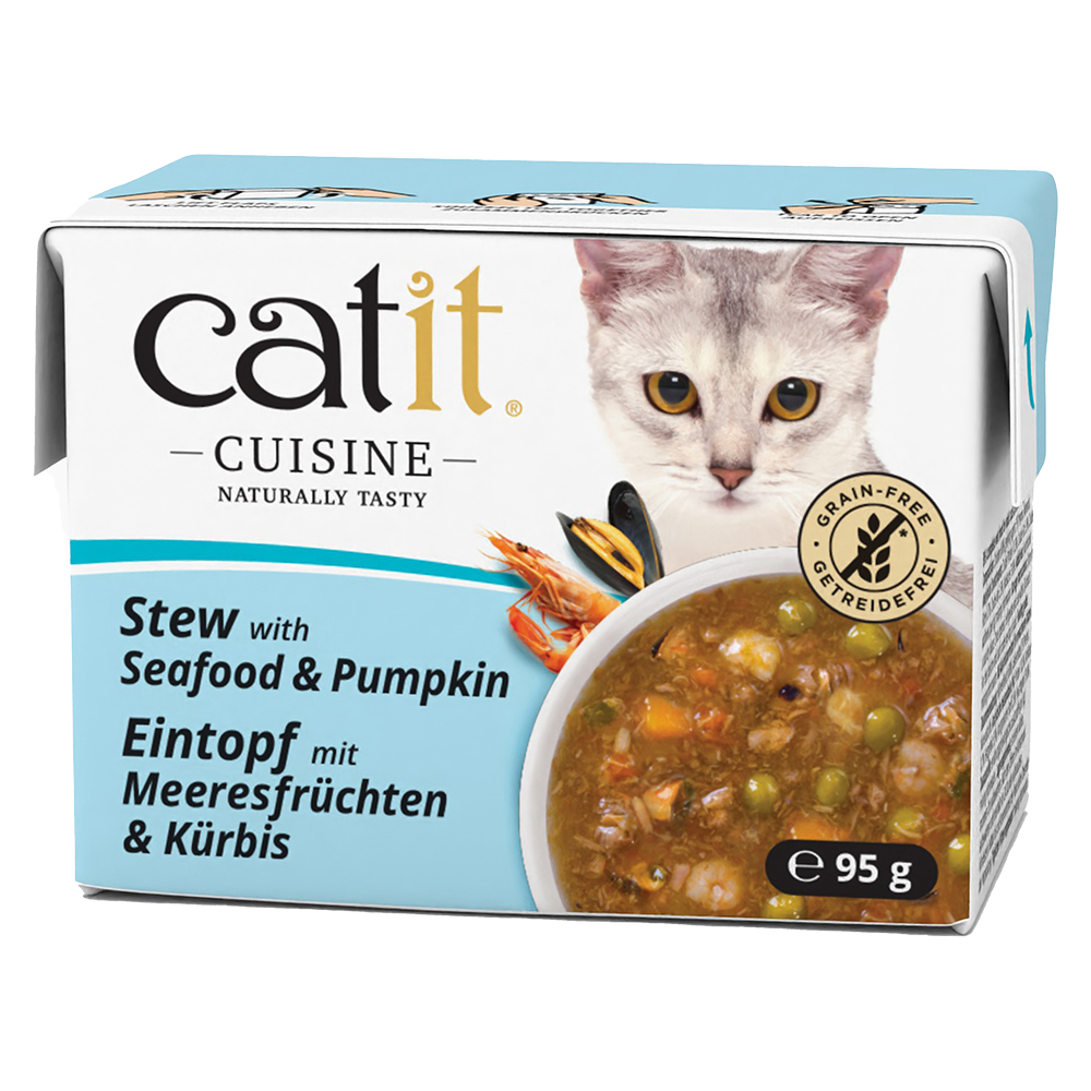 Catit Cuisine Eintopf 12 x 95 g - Meeresfrüchte mit Kürbis von Catit