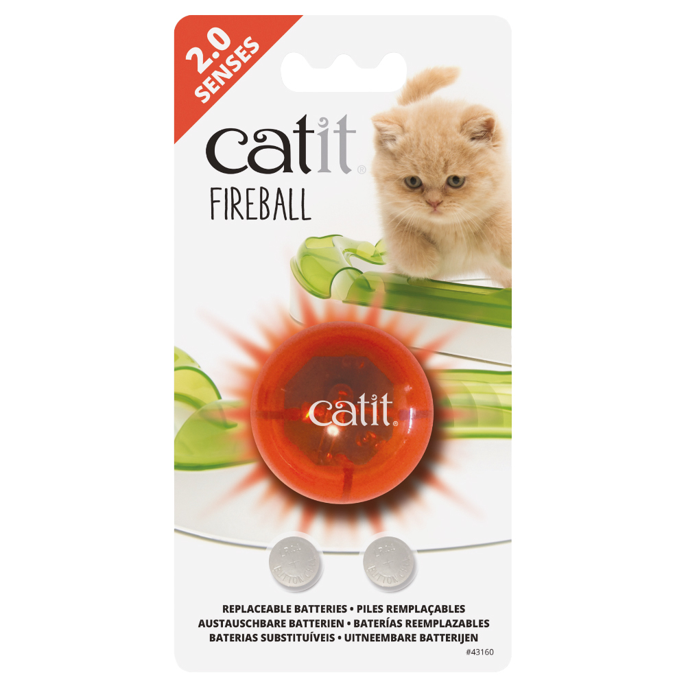 Catit Design Senses Spielschiene für Katzen inkl. Ball - Catit Senses 2.0 Fireball von Catit