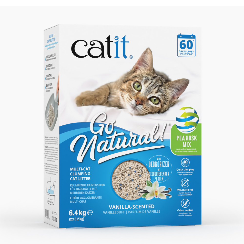 Catit Go Natural! Erbse + Bentonit Vanille - Sparpaket: 2 x 6,4 kg Catit Go Natural! Erbse + Bentonit Vanille - Sparpaket: 2 x 6,4 kg von Catit
