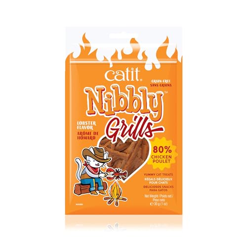 Catit Nibbly Grills, Kaustreifen aus Hühnchen und Hummer, für Katzen, 30g von Exo Terra