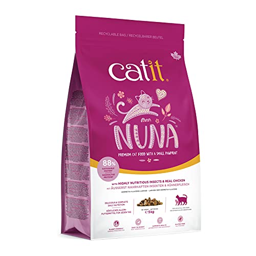 Catit Nuna Premium Katzenfutter auf Insektenbasis und Hühnerfleisch, 5kg von Catit