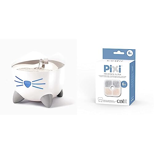 Catit Pixi Smart Trinkbrunnen für Katzen, 2l Fassungsvermögen, Steuerung via App, Trinkbrunnenfilter für die Catit Pixi Trinkbrunnen von Catit