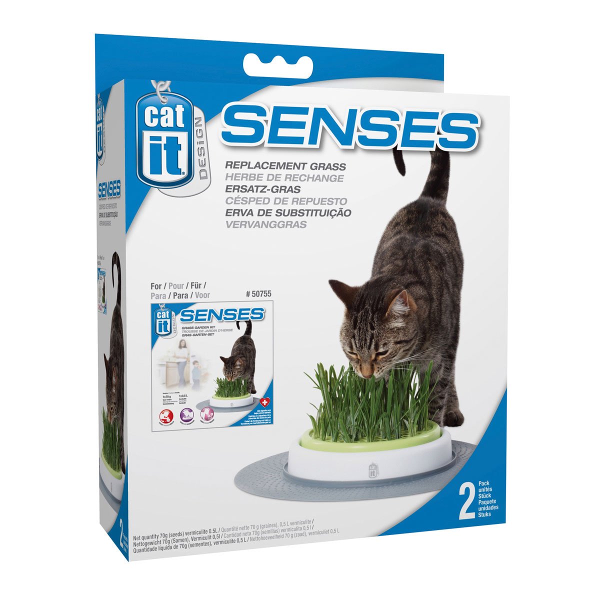 Catit Senses Gras Garten Set 2er Nachfüllpackung von Catit