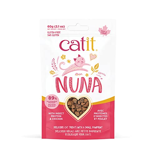 Nuna Treats, Leckereien für Katzen auf Insektenproteinbasis, Insektenproteinen und Hühnerfleisch, 60g von Catit