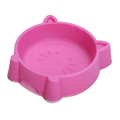 Catkoo Katzen-Zubehör, Katzengesicht, Futternapf, rutschfest, einfarbig, für Hunde, Welpen, Kätzchen – Pink von Catkoo