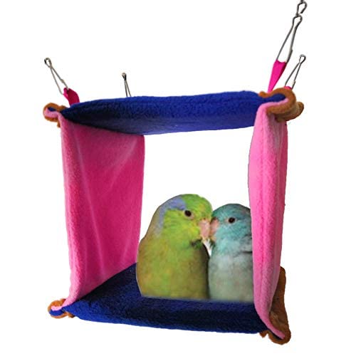 Catkoo Zubehör für Vögel, Triangle Square Plush Nest Bird Papagei Hängehöhle Hängematte Warmes Bett Spielzeug - 5# von Catkoo