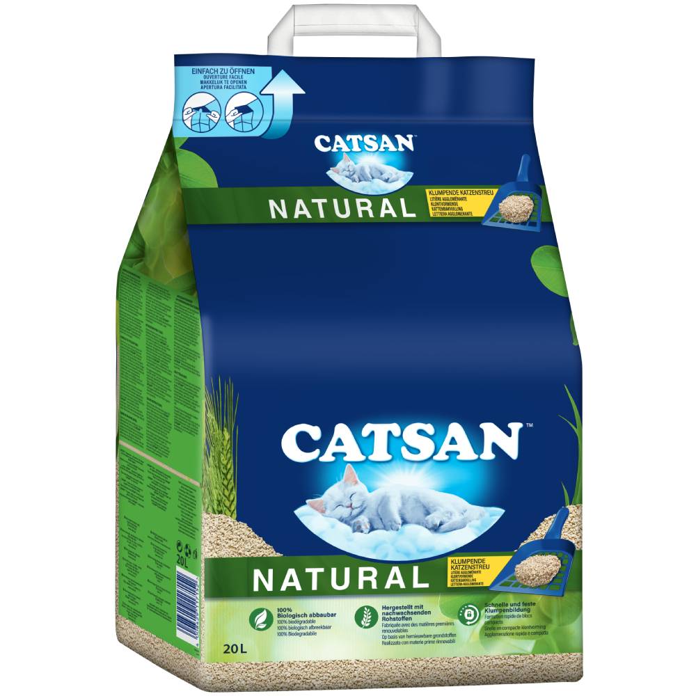 8 l / 20 l Catsan Katzenstreu zum Sonderpreis! - Natural (20 l) von Catsan