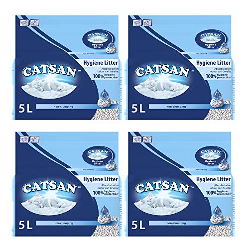 Catsan 4 x 5 l Katzenstreu für Hygiene von Catsan