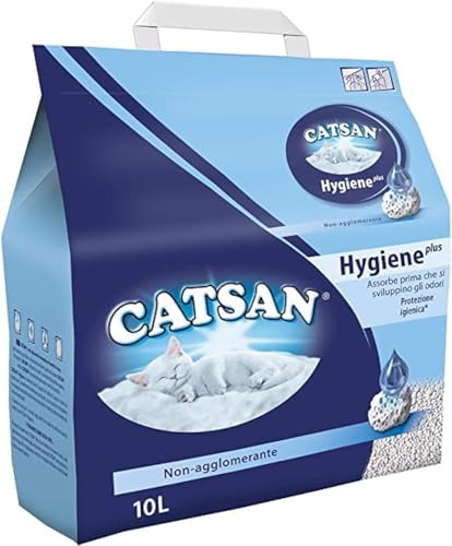 Catsan 5x Hygiene Plus Katzenstreu - 10 l von Catsan