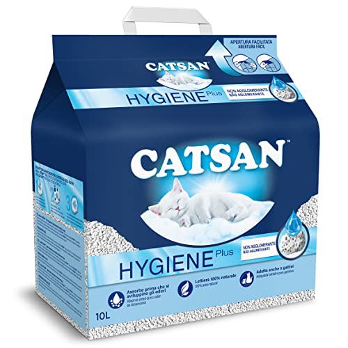 Catsan Hygiene Katzenstreu, 10 l, 4 Stück, Nicht klumpend von Catsan