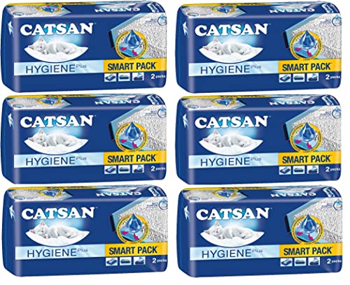 Catsan Smart Pack Katzenstreu Streu Nicht klumpend, 6 Packung mit 12 Packs 48L von Catsan