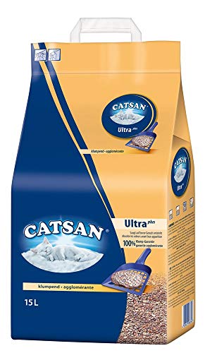 Catsan Ultra Plus Klumpstreu klumpendes Katzenstreu, 1 Packung (1 x 15l) von Catsan