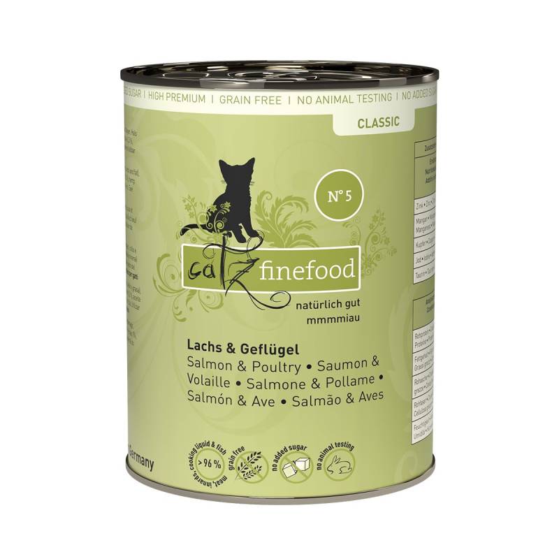 Catz Finefood Classic N° 5 - Lachs & Geflügel 6x400g von Catz Finefood