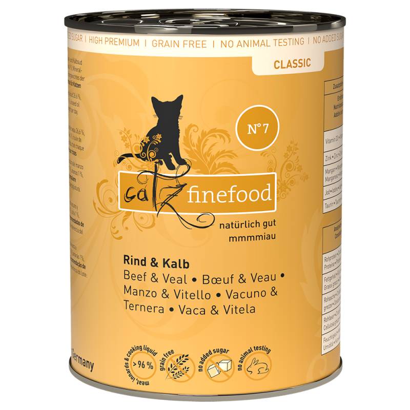 Sparpaket catz finefood 12 x 400 g - Rind & Kalb von Catz Finefood