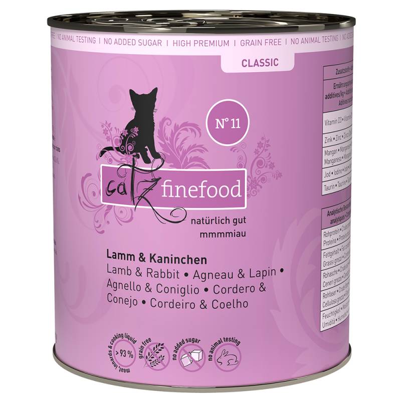 Sparpaket catz finefood 12 x 800 g - Lamm & Kaninchen von Catz Finefood