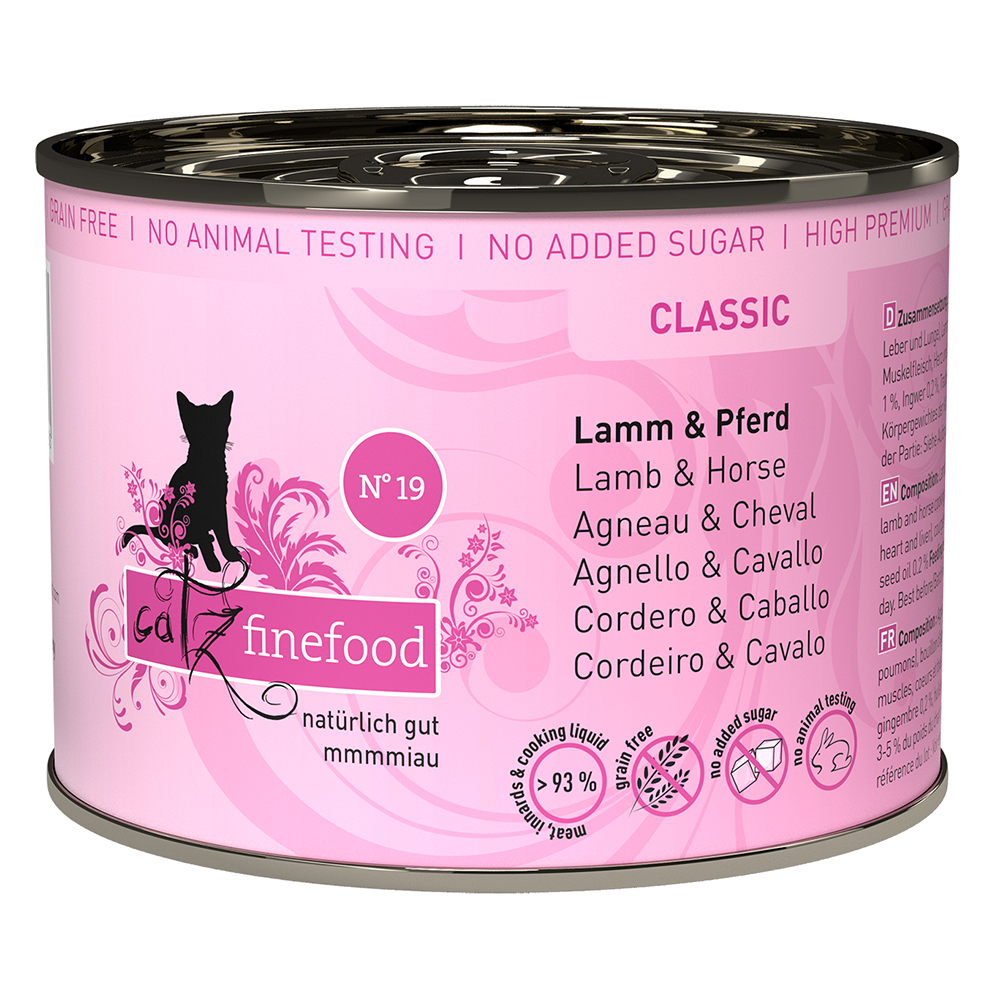 Lot catz finefood 24 x 200 g pour chat - Lamm & Pferd von Catz Finefood