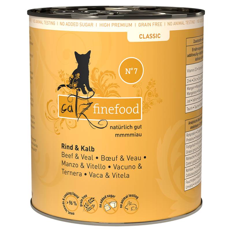 Sparpaket catz finefood 24 x 800 g - Rind & Kalb von Catz Finefood