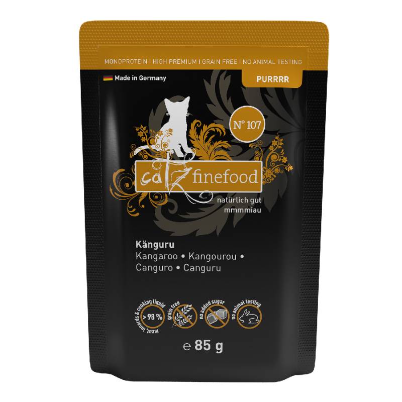 Sparpaket catz finefood Purrrr Pouch 24 x 85 g - No. 107 Känguru von Catz Finefood