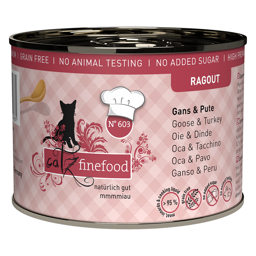 Sparpaket catz finefood Ragout 24 x 190 g - No.603 Gans & Pute von Catz Finefood