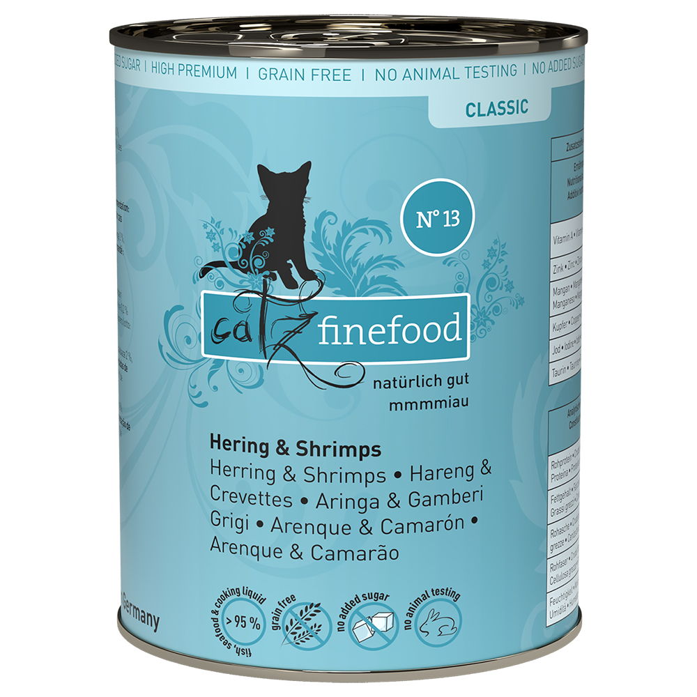 catz finefood 6 x 400 g - Hering & Shrimps von Catz Finefood