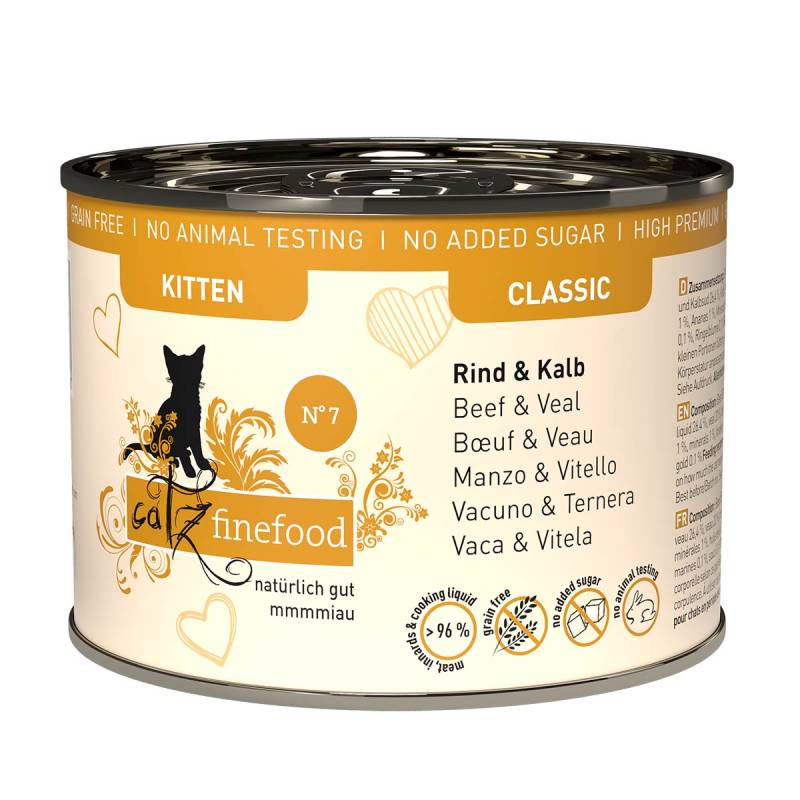 catz finefood Kitten No. 7 Rind & Kalb 6x200g von Catz Finefood