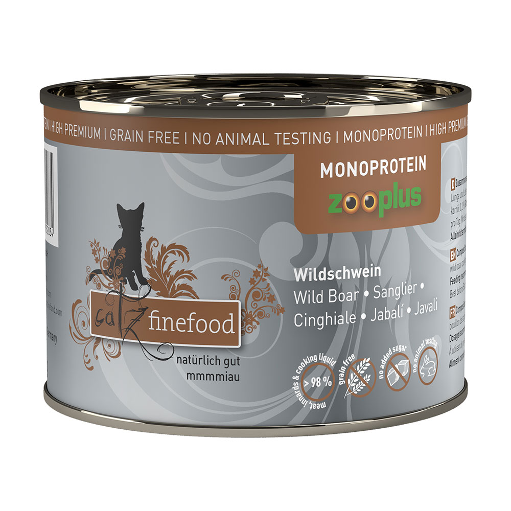 catz finefood Monoprotein zooplus 6 x 200 g - Wildschwein von Catz Finefood