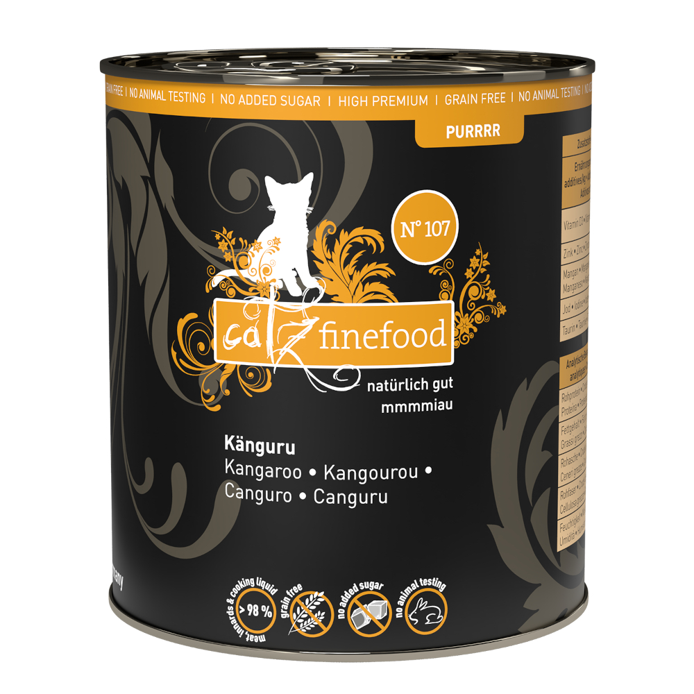 catz finefood Purrrr 6 x 800 g/750 g - No.107 Känguru (6 x 800 g) von Catz Finefood