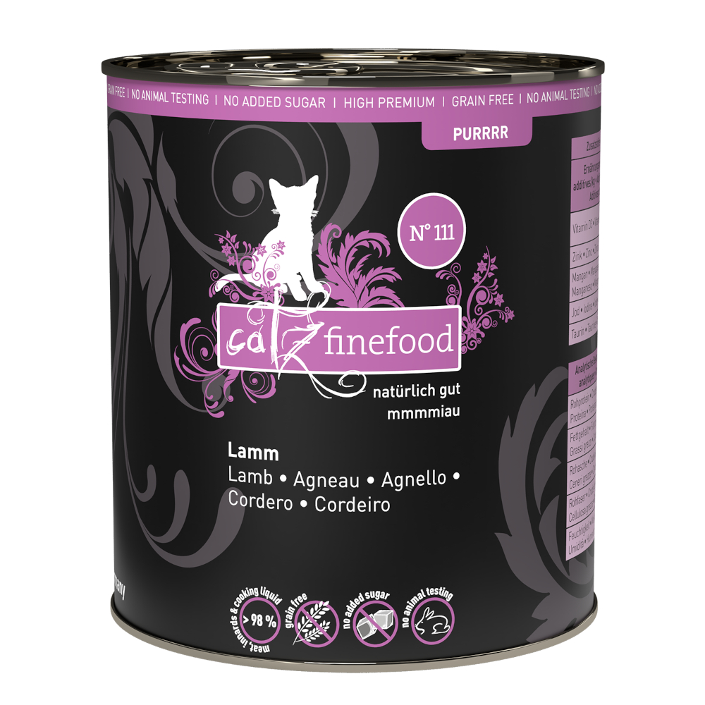 catz finefood Purrrr 6 x 800 g/750 g - No.111 Lamm (6 x 800 g) von Catz Finefood