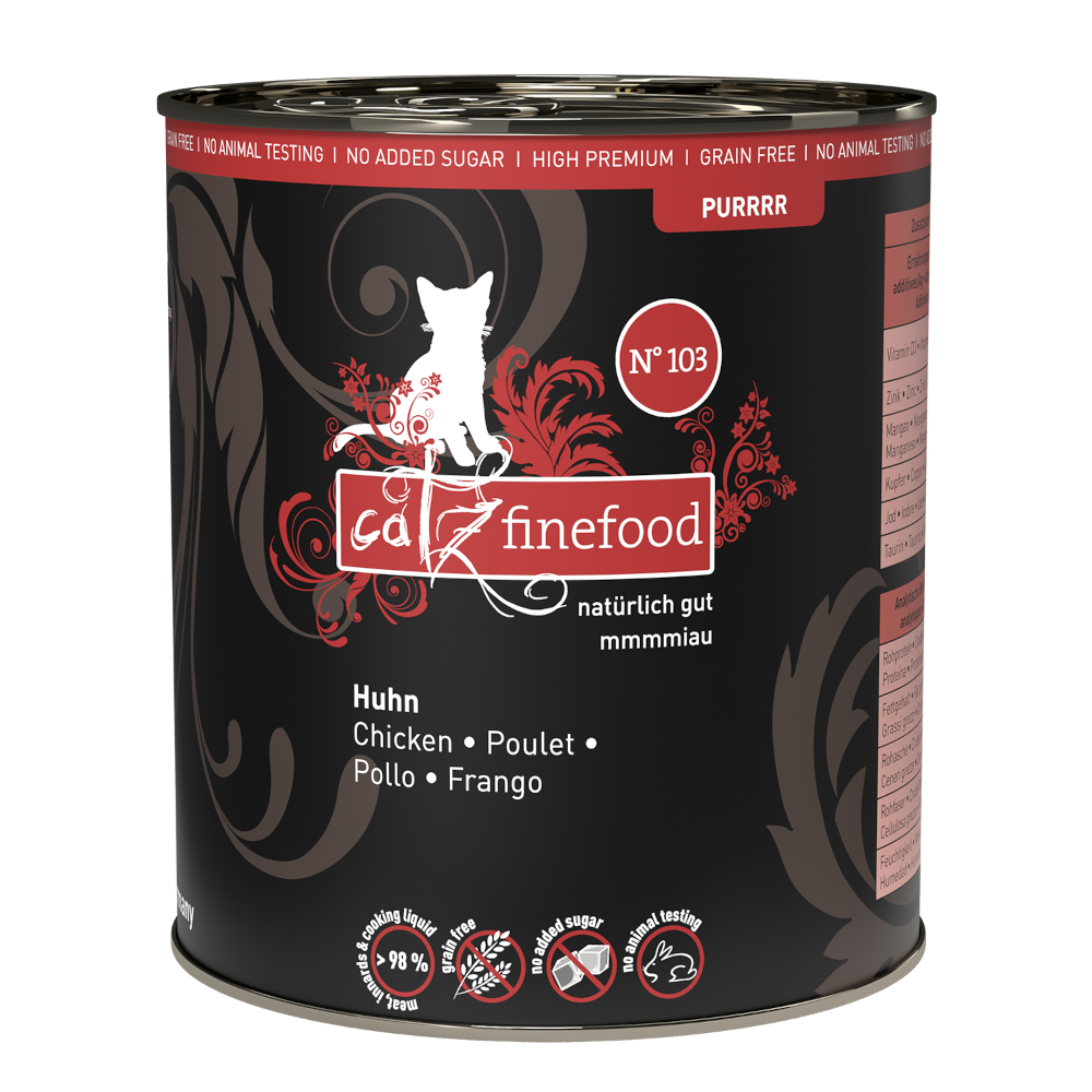 catz finefood Purrrr 6 x 800 g/750 g - No.103 Huhn (6 x 800 g) von Catz Finefood