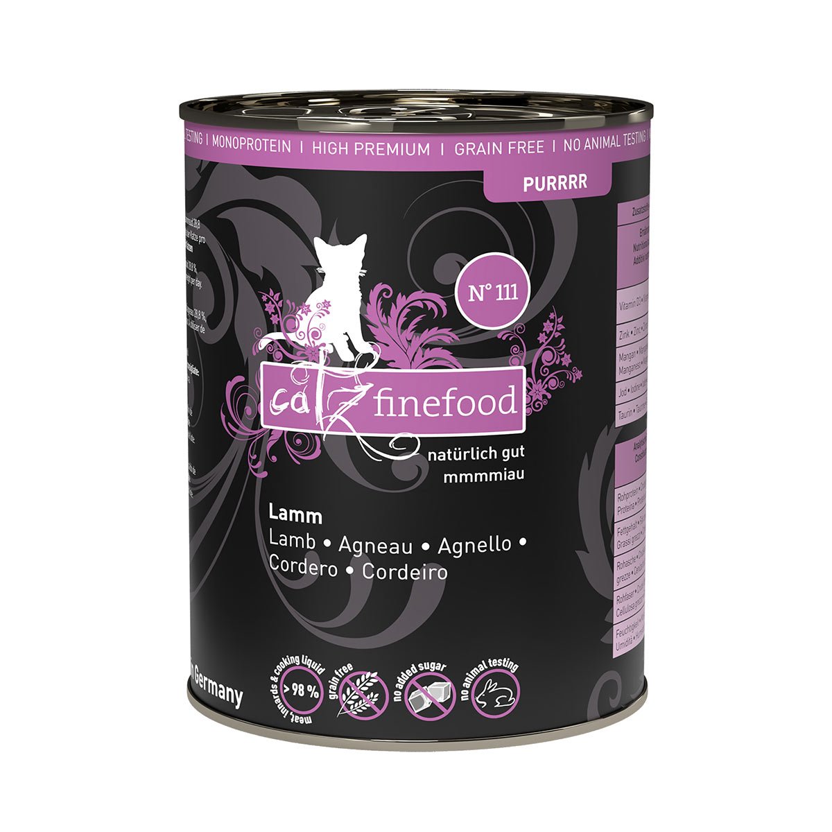 catz finefood Purrrr No.111 Lamm 6x400g von Catz Finefood