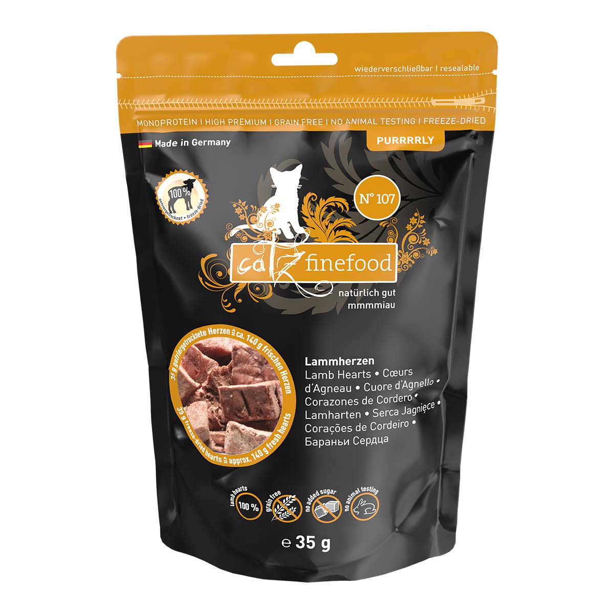 catz finefood Purrrrly No.107 Lammherzen 35g von Catz Finefood