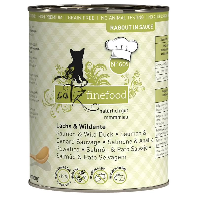 catz finefood Ragout 6 x 380 g - No.605 Lachs & Wildente von Catz Finefood