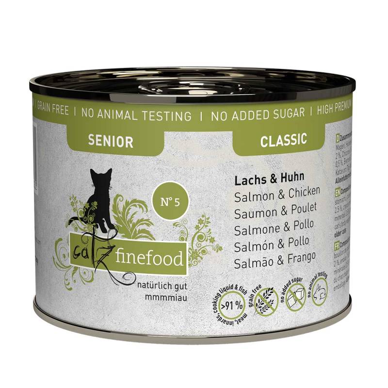 catz finefood Senior No.05 Lachs & Huhn 6x200g von Catz Finefood