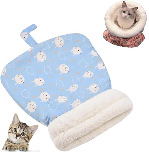 Cat Sleeping Bag - 2025 New Cat Sleeping Bag for Indoor Cats, Sleeping Bag for Cats, Cat Winter Sleeping Bag, Cat Bed Cave Sleeping Bag (D) von Cautorsy