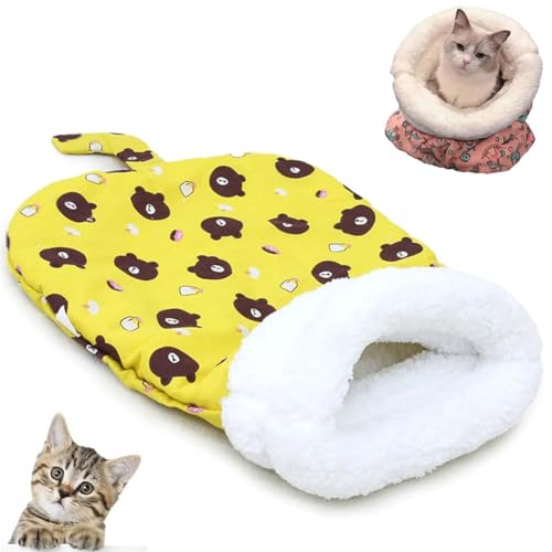 Cat Sleeping Bag - 2025 New Cat Sleeping Bag for Indoor Cats, Sleeping Bag for Cats, Cat Winter Sleeping Bag, Cat Bed Cave Sleeping Bag (E) von Cautorsy