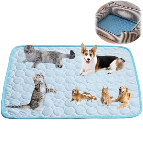 Chillpaw Paw Pad Cooling, Coolpaws Pet Ice Silk Cooling Pad, Dog Cooling Mat, Chillpaw Chill Paw Pet Cooling Pad, Cooling Pad for Dogs Cats (Light Blue,2XL) von Cautorsy