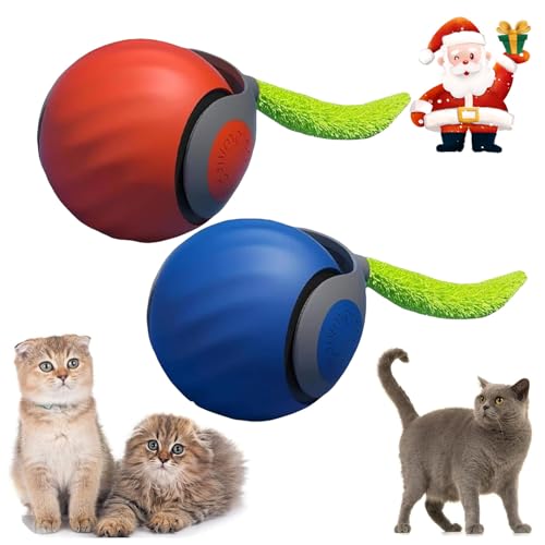 Speedy Tail 2.0, Interactive Cat Toys for Indoor Cats, Automatic Cat Toy, Speedy Tail Cat Toy, Smart Cat Toy, Interactive Cat Toy Ball Two Speed Adjustment (Orange+Blue) von Cautorsy