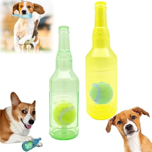 Zentric CrunchNPlay Bottle Toy - Water Bottle Dog Toy, Dog Toy Water Bottle Cruncher (L,2Pcs-C) von Cautorsy