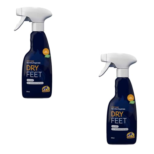 Cavalor Dry Feet Natural für Pferde | Doppelpack | 2 x 250 ml | Spezielle Hufpflege bei Strahlfäule | Auf Basis von Prä- und Probiotika | 100% natürlich von Cavalor