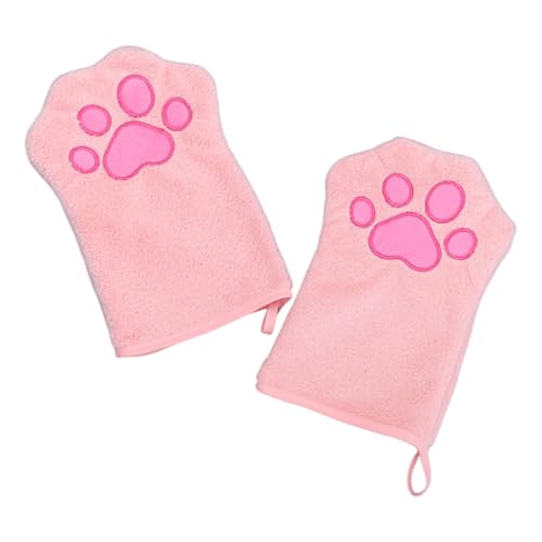 2 Stück Hunde-Reinigungstücher, Handschuh für Hunde und Katzen, weiche Mikrofaser, Haustierhandtuch, Handschuhe, Korallen-Fleece, wasserabsorbierende Haustier-Trockenhandschuhe, niedliche von CavspkArt