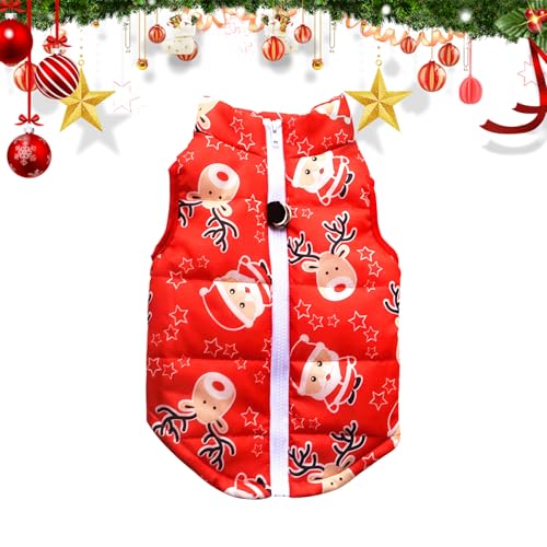 Hund Weihnachtsmantel Winter Warme Hundemantel Haustier Katze Hundekleidung Hundejacke Hunde Weihnachtskostüm Outfit für kleine Hunde Katzen von CavspkArt