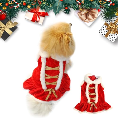 Weihnachten Welpen Kleidung Pet Holiday Dress Kleidung Kleider Weihnachten Welpen Kleidung Christmas Outfit Weihnachten Haustier kostüme Kleider für kleine mittlere Hunde Katze von CavspkArt