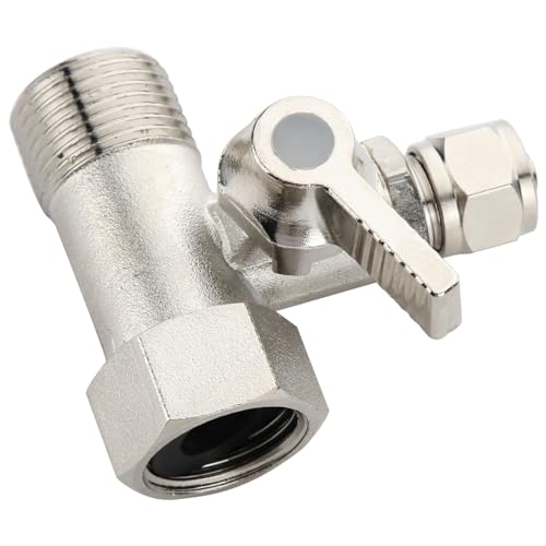 Wasseranschluss Adapter T-stück 3/8 X 3/8 X 1/4 Schlauch Wasseranschluss Wasseranschluss Verteiler Gartenschlauch Verteiler Wasserhahn Absperrhahn Absperrventil Adapter Zum Anschluss von 2 Geräten von Caybats