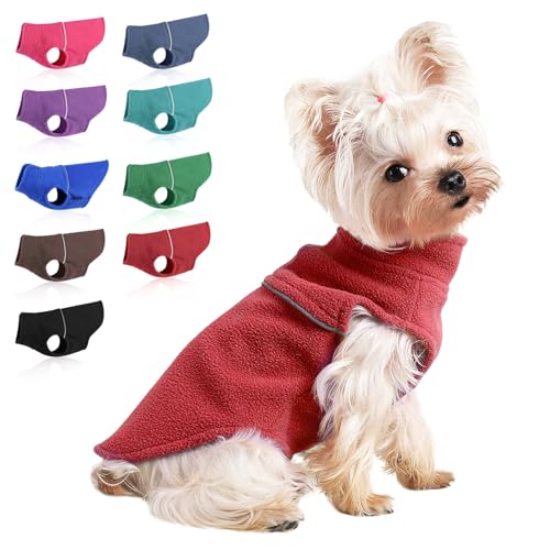 Fleece-Weste Hundepullover – XS Hundekleidung – Welpenkleidung für kleine Hunde Mädchen Junge – Chihuahua-Pullover – Yorkie-Kleidung – Katzenpullover – Haustierkleidung – Hundepullover für kleine von Ccurrili