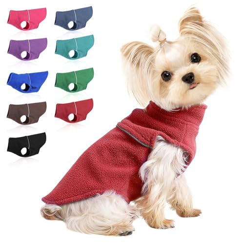 Fleece-Weste Hundepullover – XS Hundekleidung – Welpenkleidung für kleine Hunde Mädchen Junge – Chihuahua-Pullover – Yorkie-Kleidung – Katzenpullover – Haustierkleidung – Hundepullover für kleine von Ccurrili